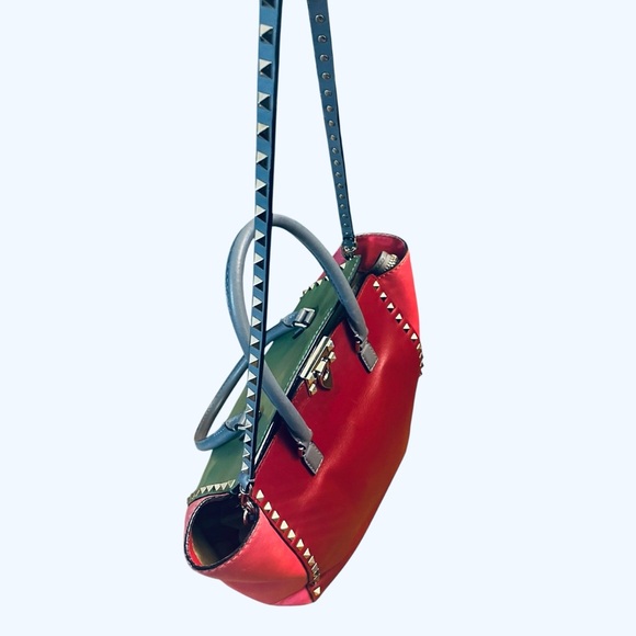 Valentino Garavani Rockstud Multicolor Medium Tote | Leather | Color Block - Picture 16 of 16